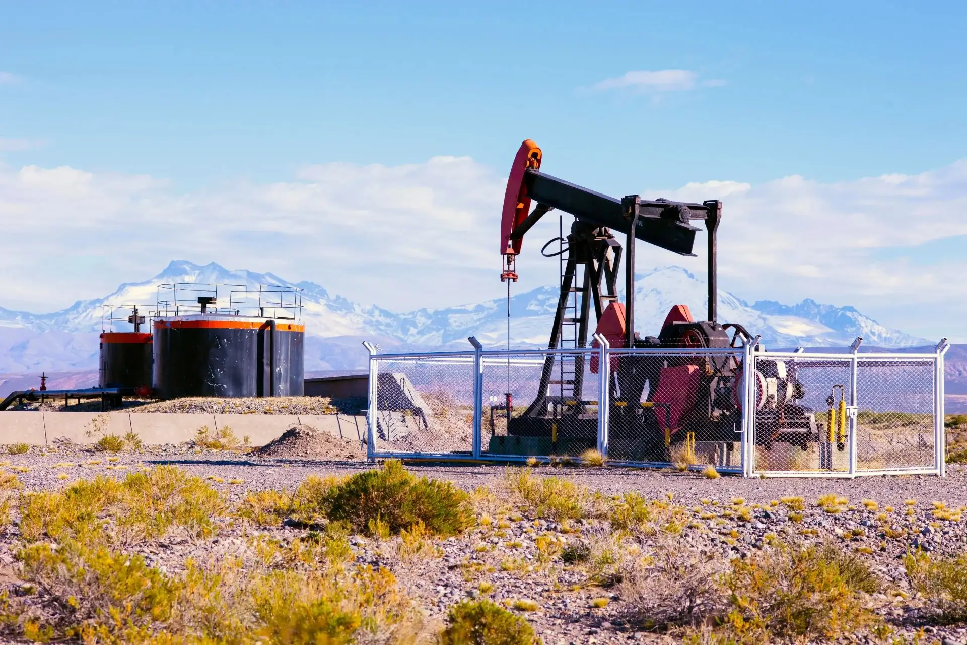 Oil and gas production equipment representing technical sales hiring in the energy sector